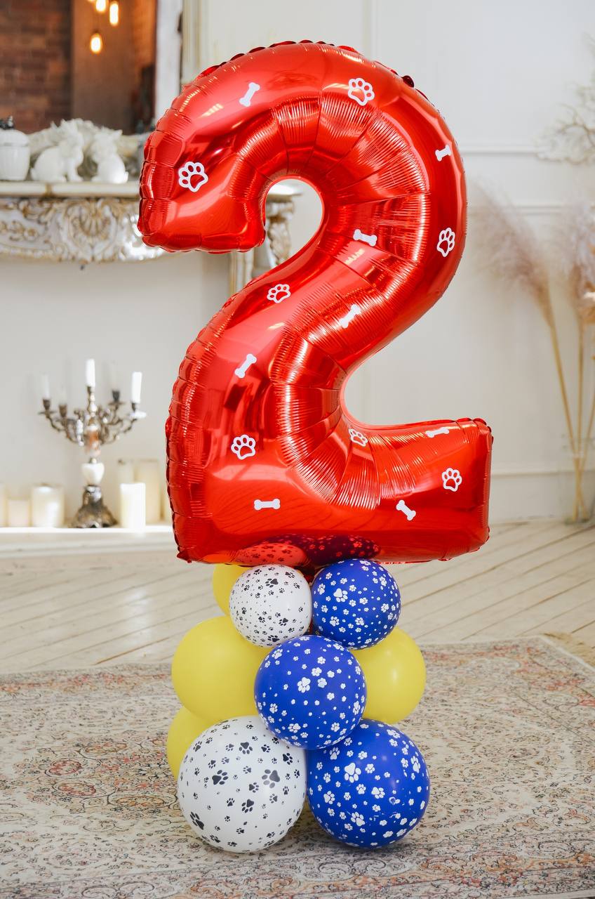 Набор воздушных шаров с цифрами 410