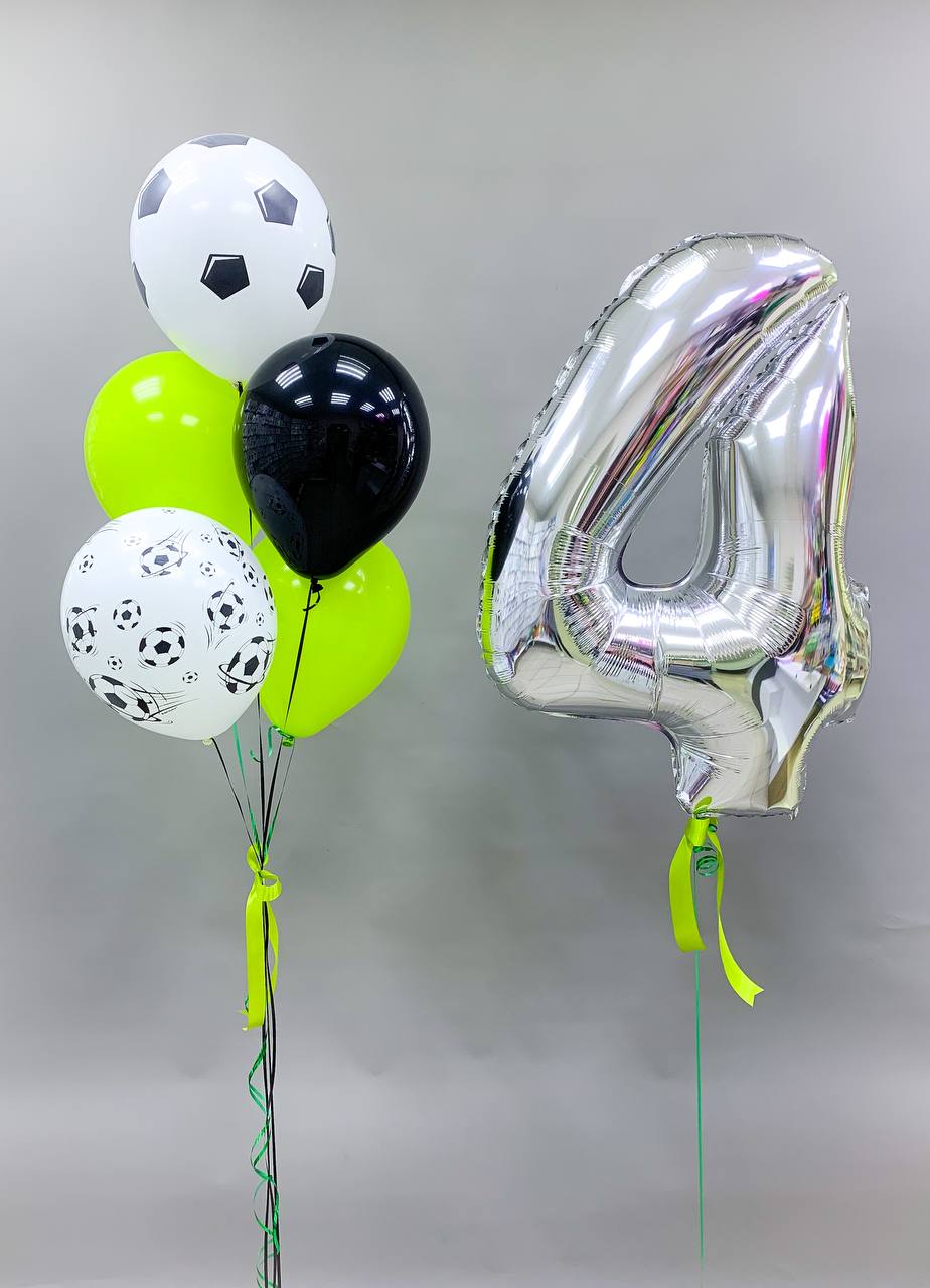 Набор воздушных шаров с цифрами 438